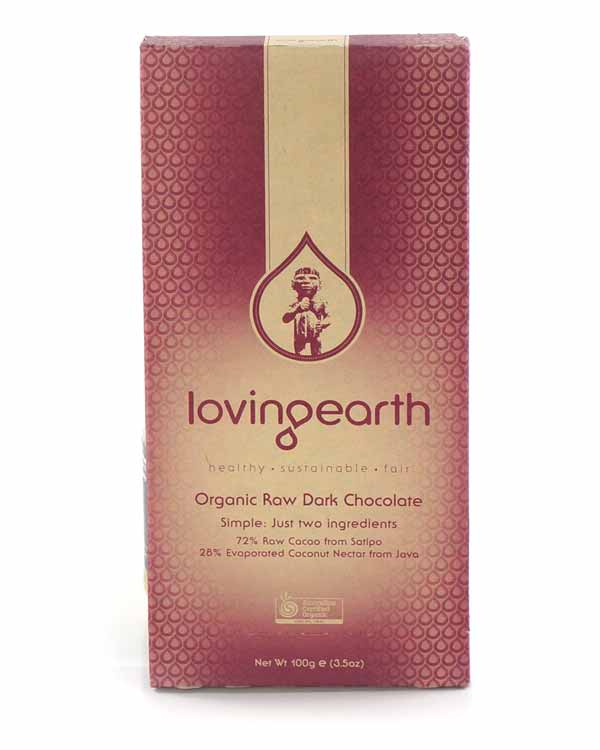 organic raw dark chochlate lovingearth coconut nectar